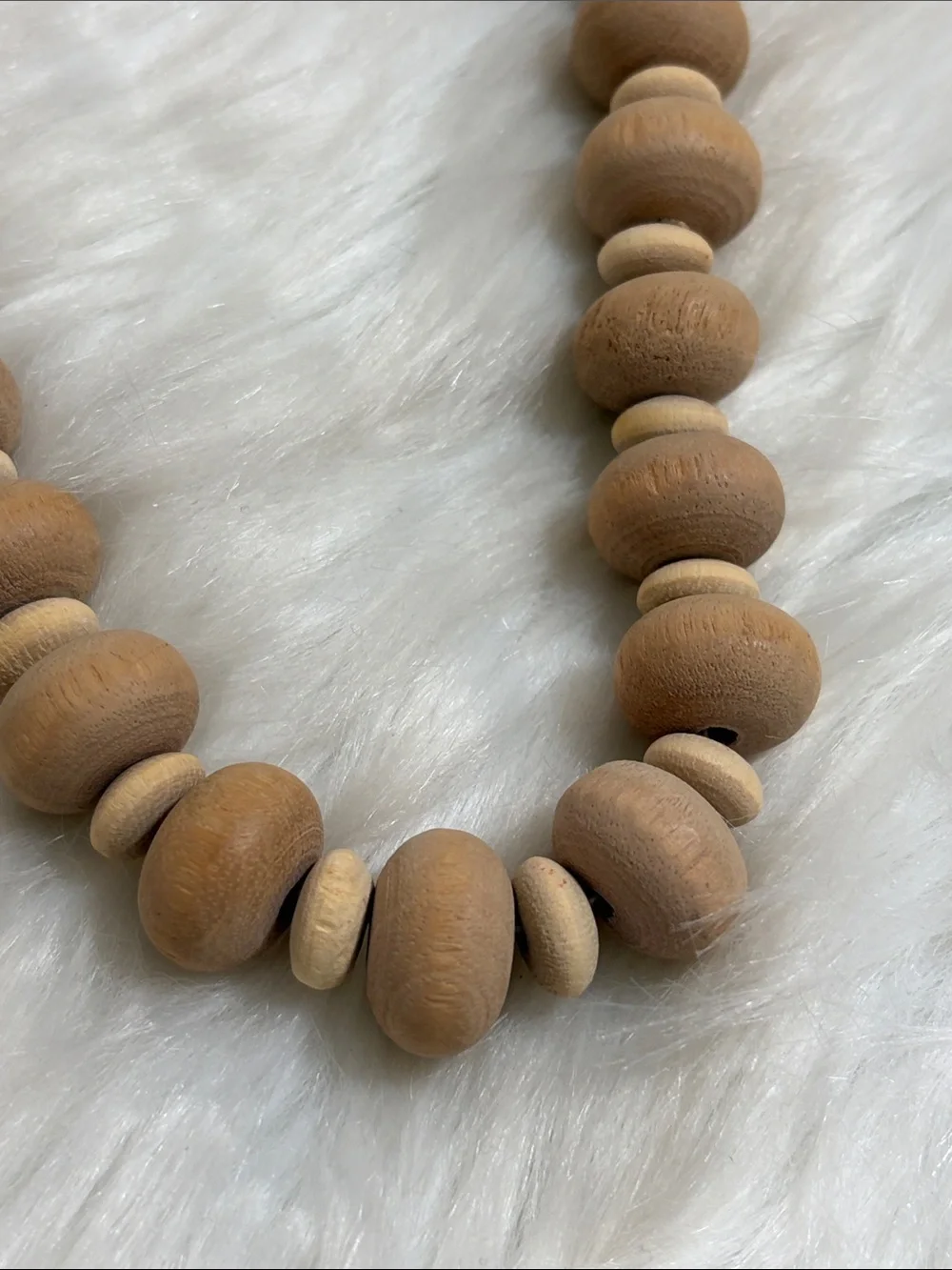Brown Wood Bead Necklace